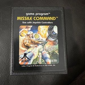 Vintage 1980s Atari 2600 Video Game System MISSILE COMMAND -